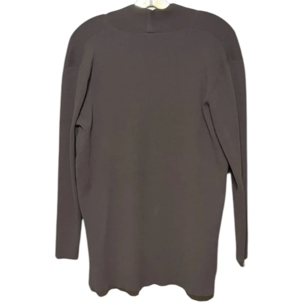 Eileen Fisher Long Sleeve Open Front Cardigan Rayon Nylon Blend Small